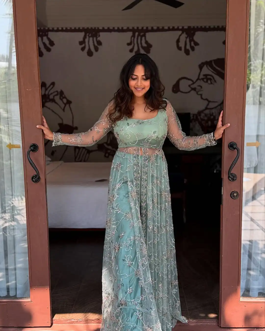 Princess of Bekal vibes only!! Styled by moi! @chaitanyarao_official 🩵Outfit by - @rubeenalabel HMU - @reshammordani #bekal #kasargod #chemmannur_international_group #chemmanurjewellers (1)