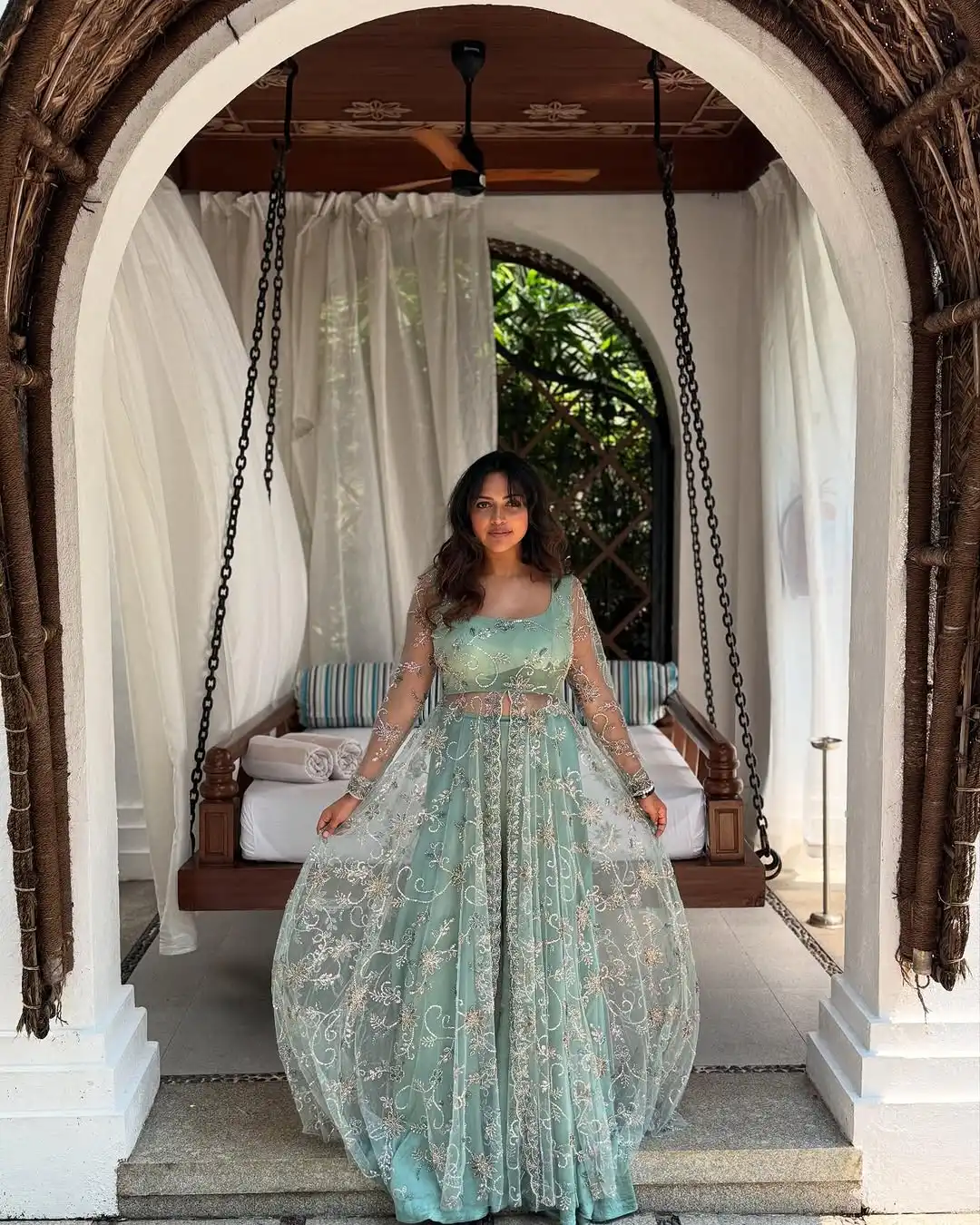 Princess of Bekal vibes only!! Styled by moi! @chaitanyarao_official 🩵Outfit by - @rubeenalabel HMU - @reshammordani #bekal #kasargod #chemmannur_international_group #chemmanurjewellers